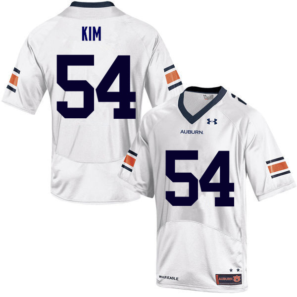 Auburn Tigers Men's Kaleb Kim #54 White Under Armour Stitched College NCAA Authentic Football Jersey QAJ0274GL